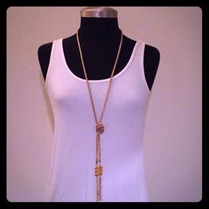❌SOLD LOCALLY❌ gold tassel necklace